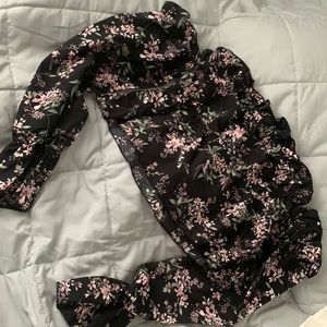 Off the shoulder long sleeve blouse